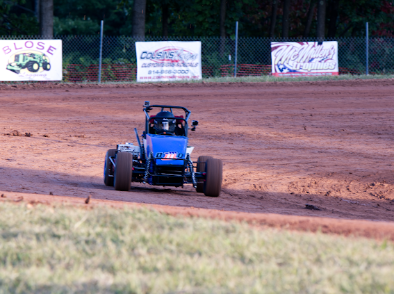 Junior Sprint car on dirt track
