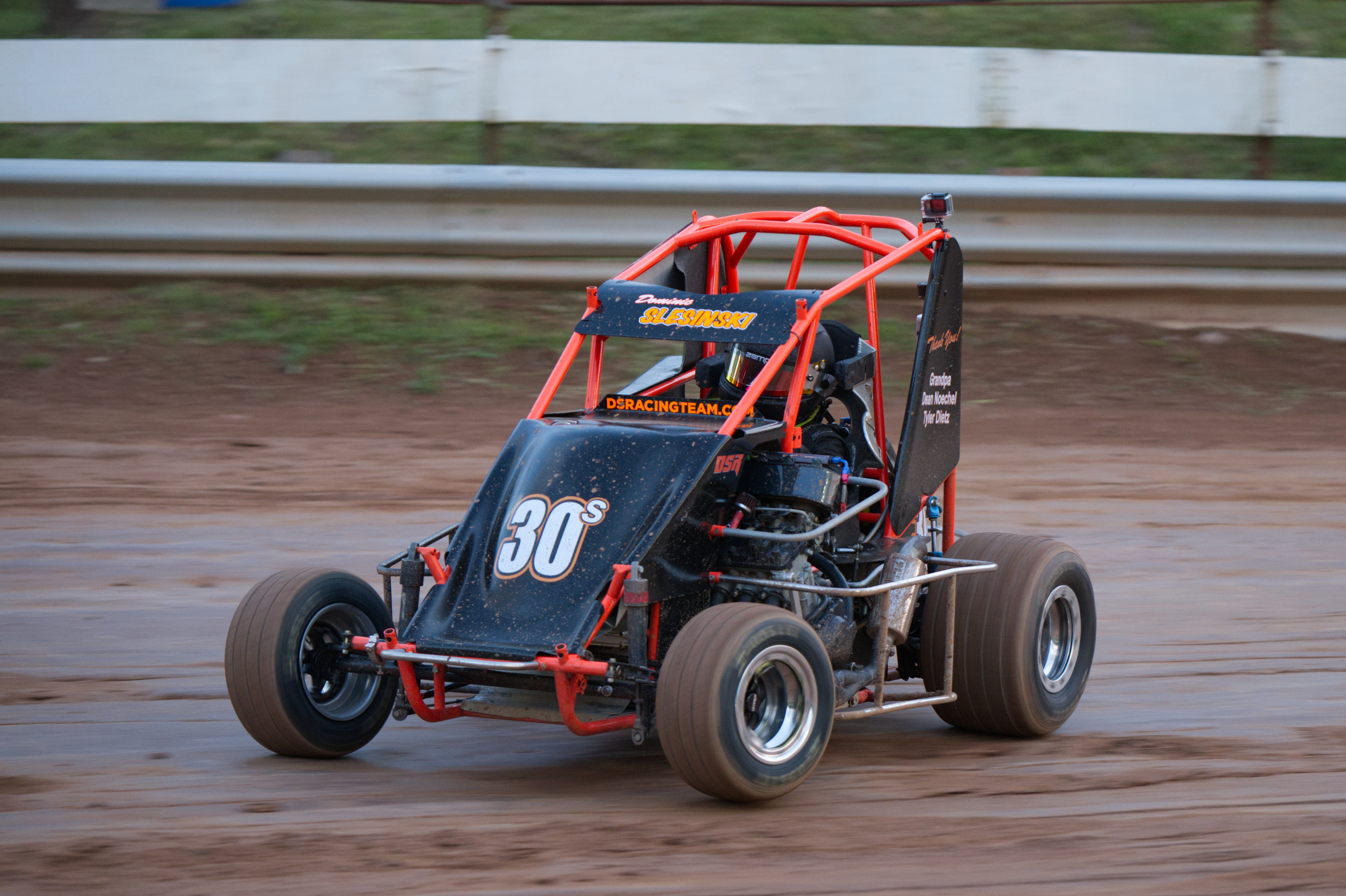 Dominic Slesinski, DSR, in an Edge Chassis Micro Sprint Car #30S