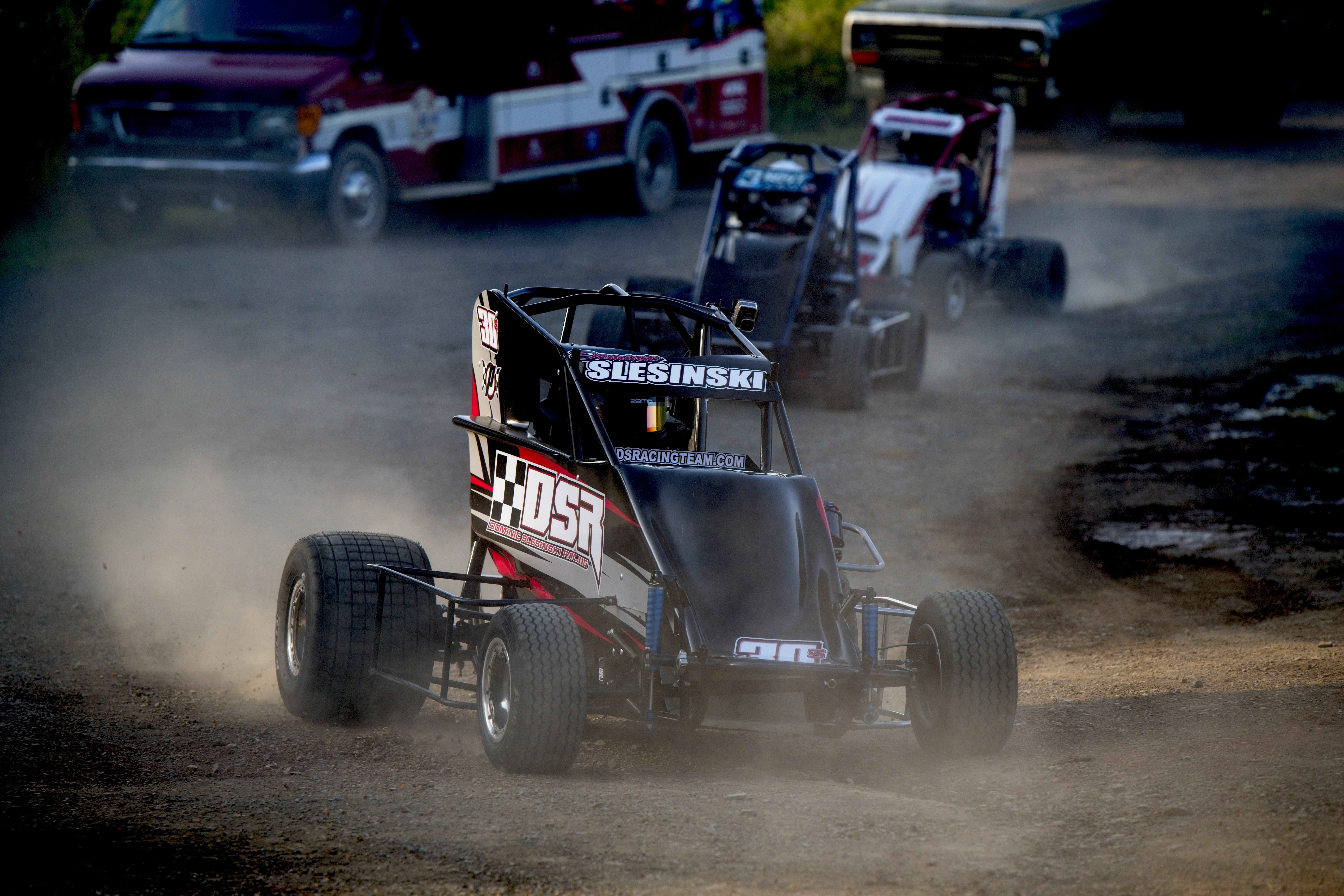 Dominic Slesinski Racing, 600cc Micro Sprint car on dirt track