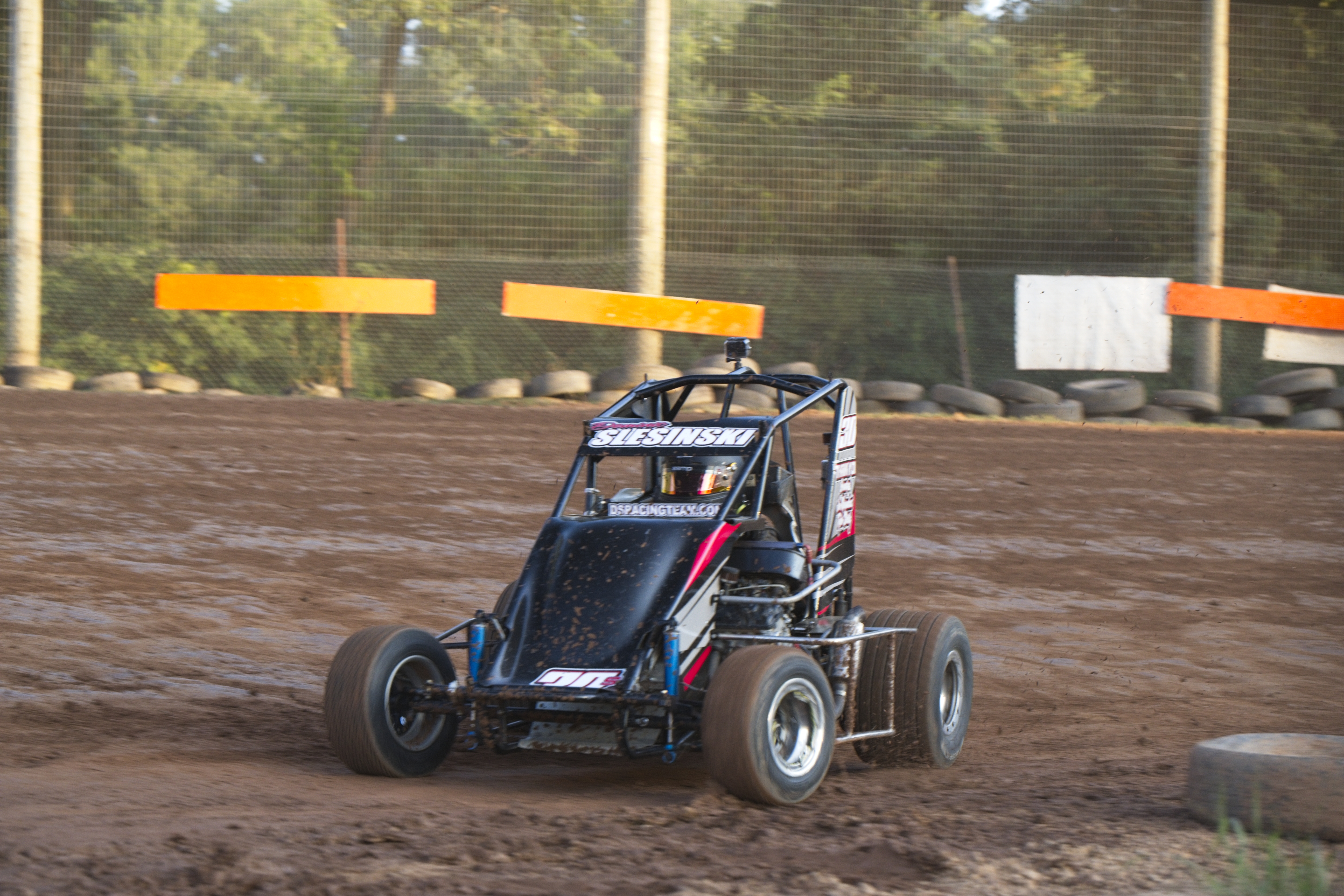 Dominicinic Slesinski #30s 600cc Micro Sprint in heat race at Blanket Hill Speedway