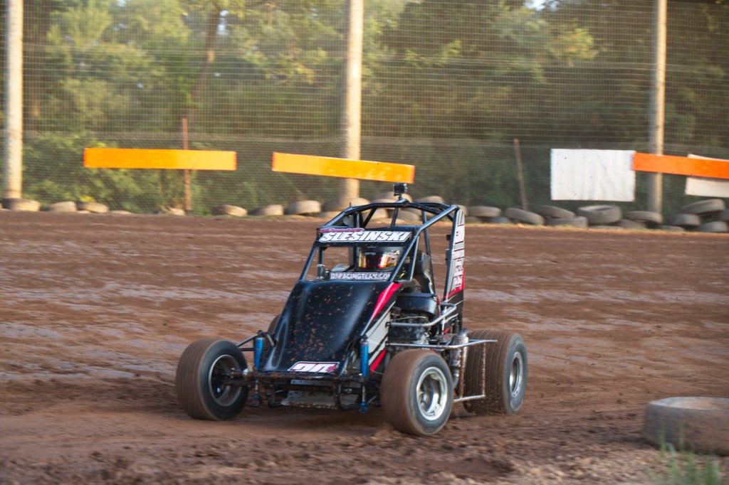 Dominicinic Slesinski #30s 600cc Micro Sprint in heat race at Blanket Hill Speedway