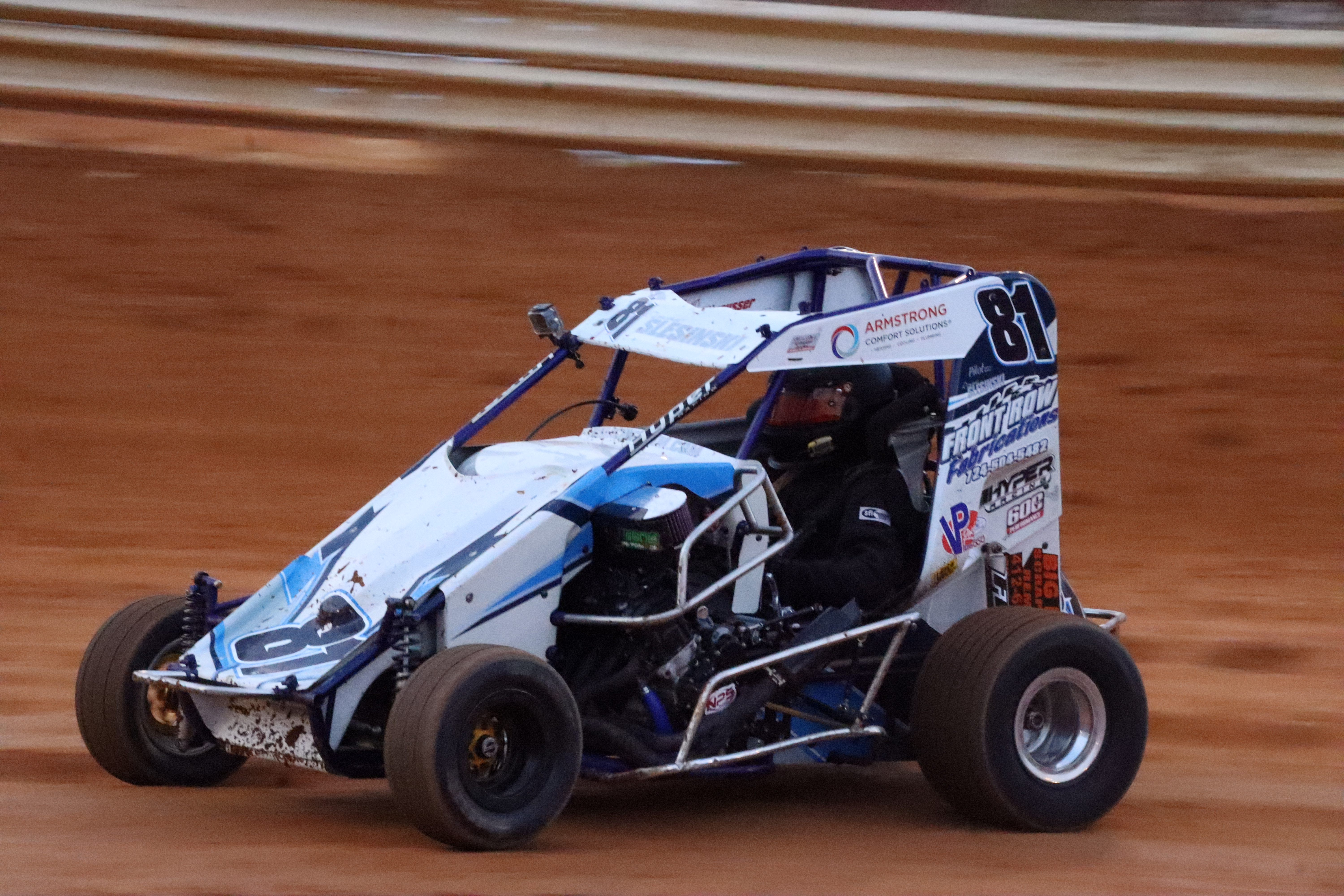 Dominic Slesinski at Airport Speedway in 600cc Micro Sprint